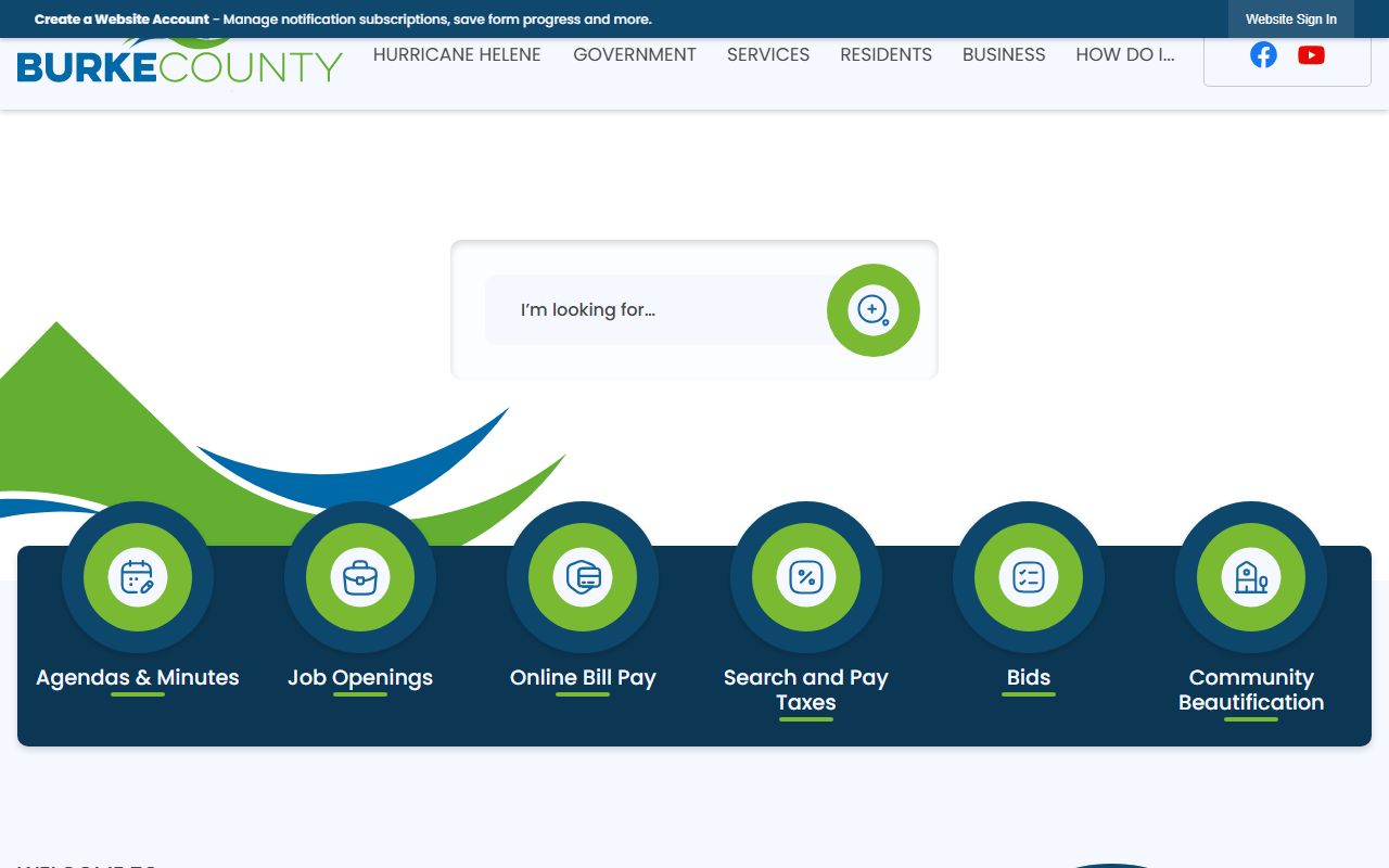 Burke County government website with county services and civil court records information for Morganton North Carolina