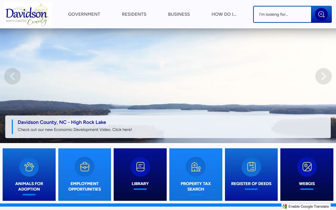 Davidson County government website with civil court records resources