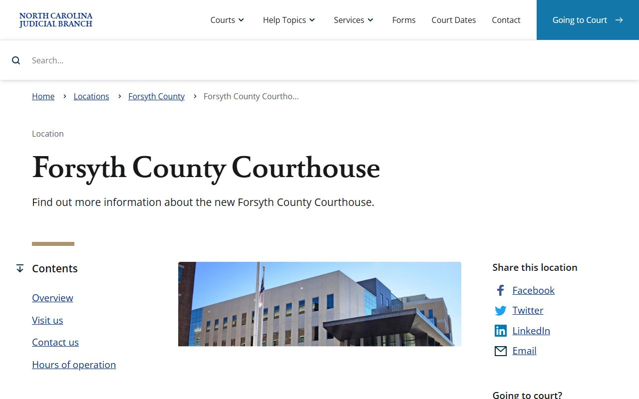 Winston-Salem civil court records at the Forsyth County Courthouse