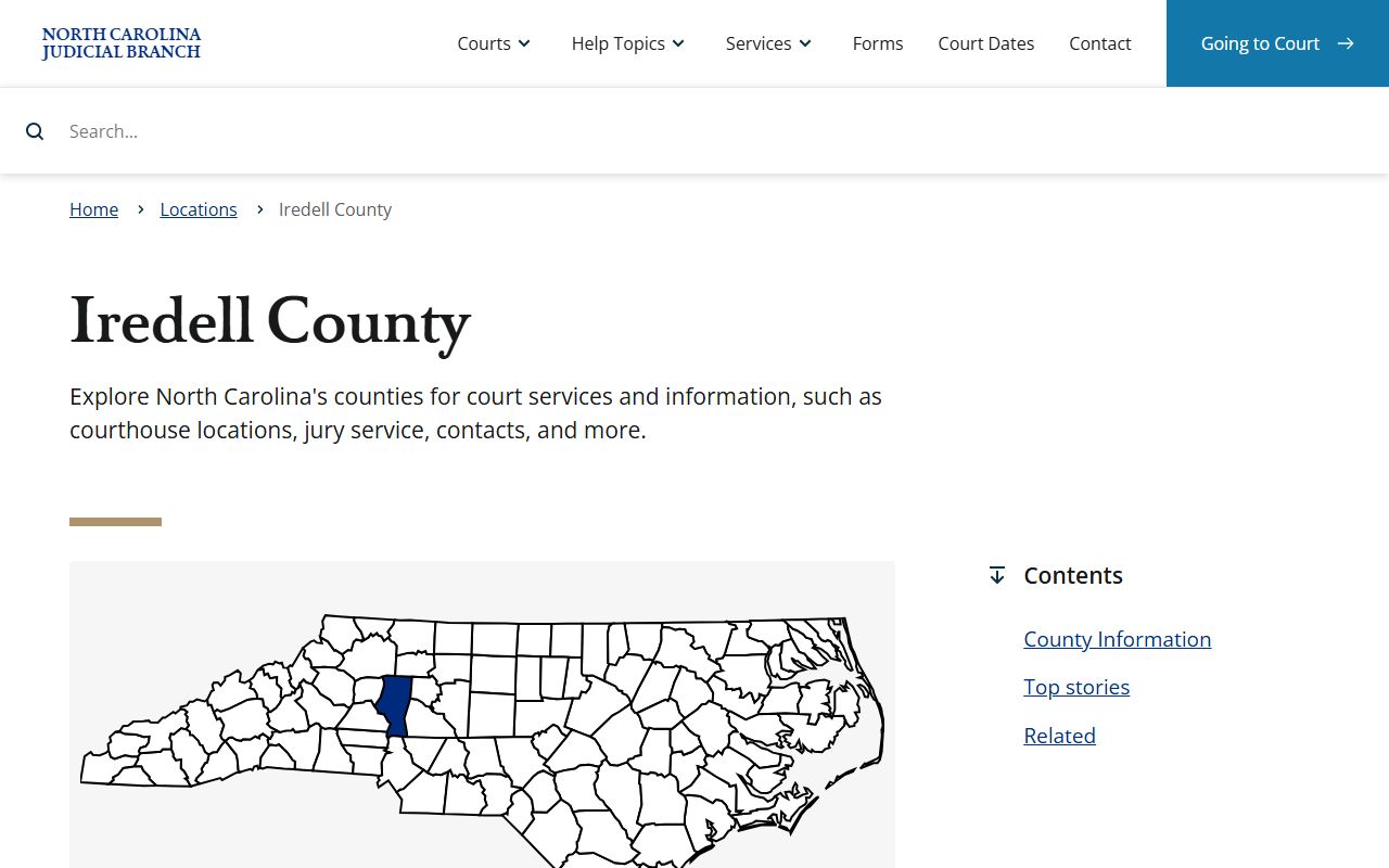 Iredell County NC Judicial civil court records