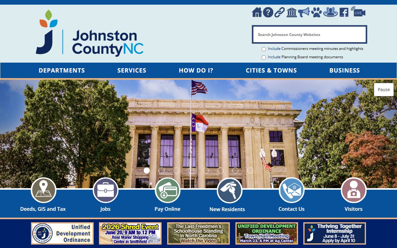 Johnston County government civil court records