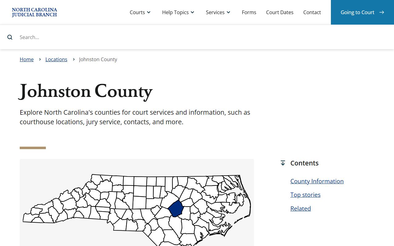 Johnston County NC Judicial Branch civil court records