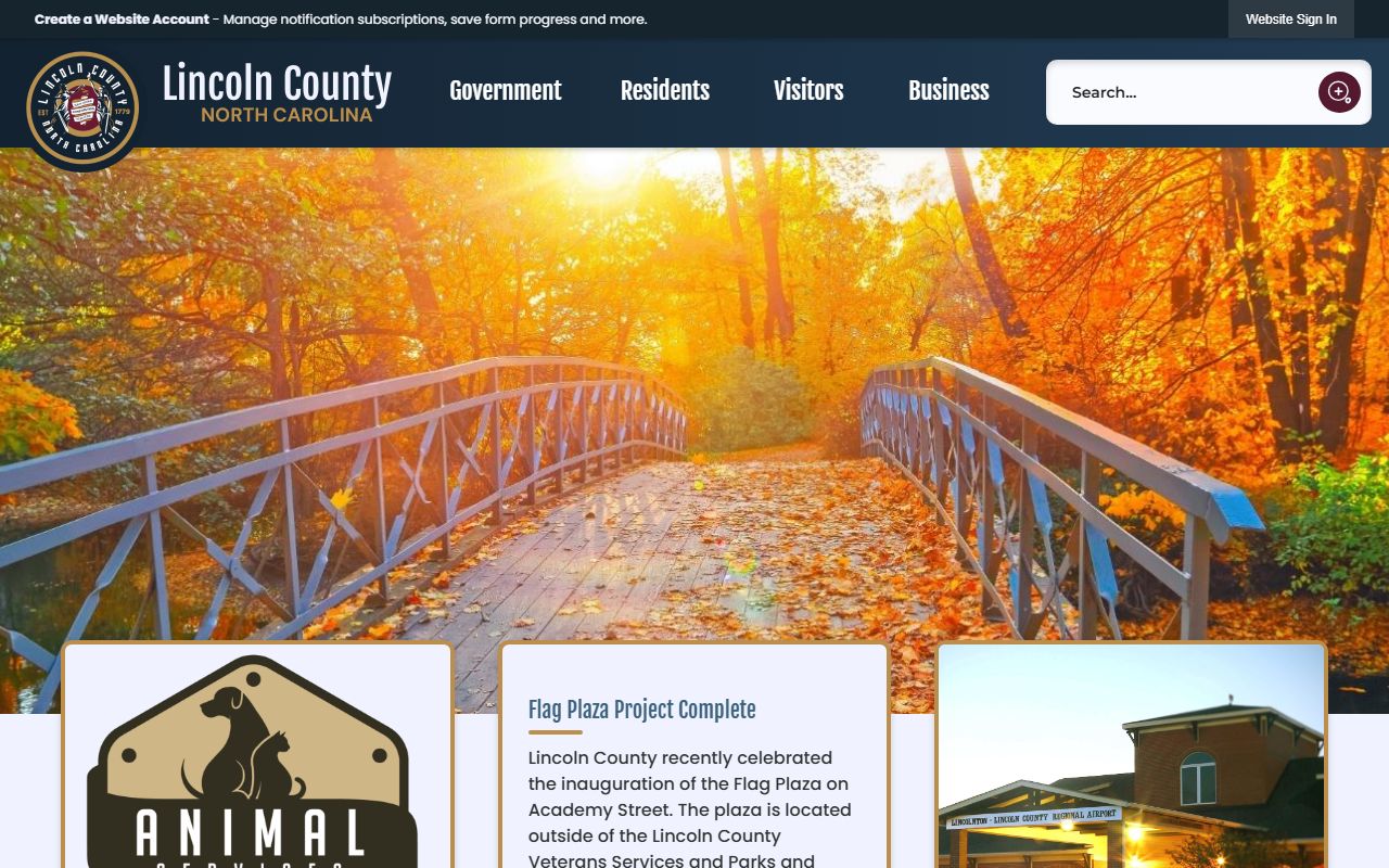 Lincoln County government website with links to civil court records resources in Lincolnton North Carolina