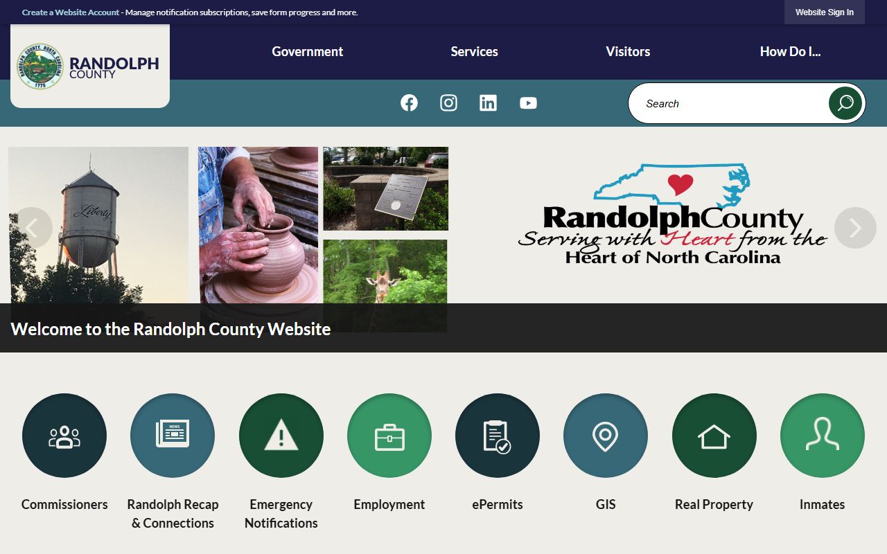 Randolph County government website civil court records