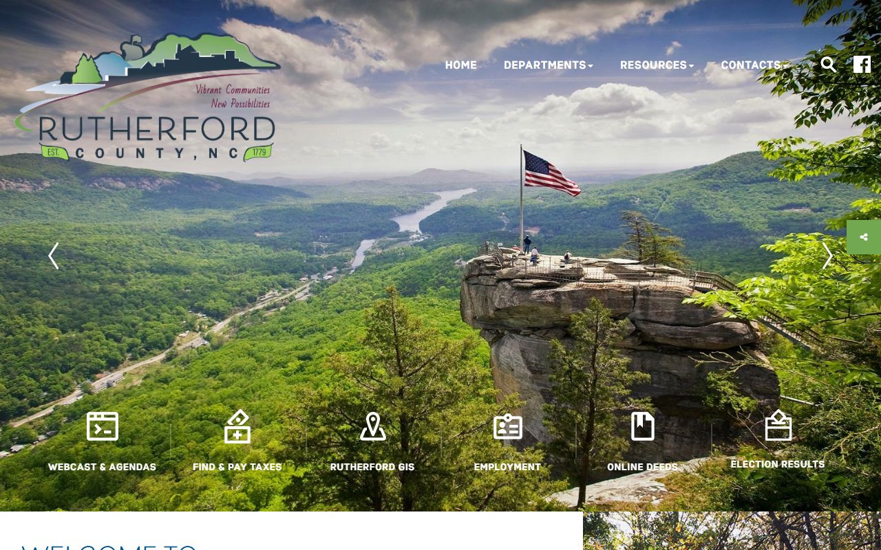 Rutherford County Government website with links to civil court records and county services